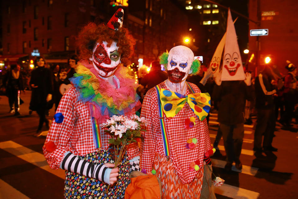 President Trump and killer clowns parade in NYC for Halloween