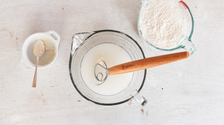 sourdough tools on counter