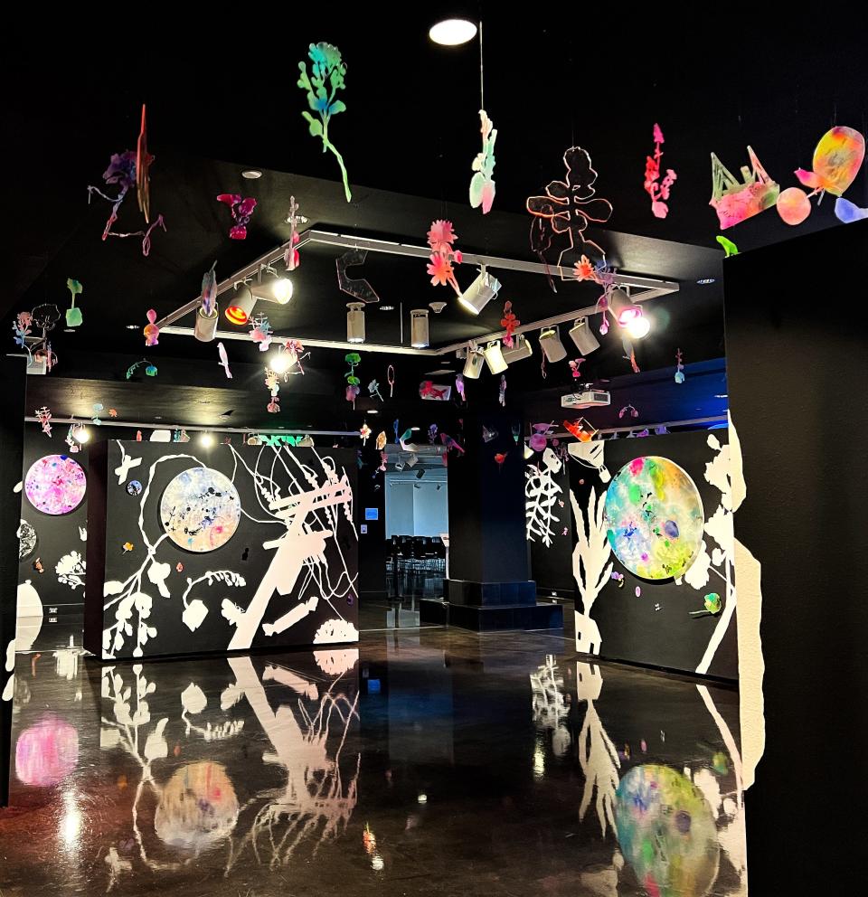 Borderland artist Isadora Stowe's exhibit "illuminated" at the El Paso Museum of Art creates another world for visitors as it explores concepts ranging from time to string theory. It runs through March 12.