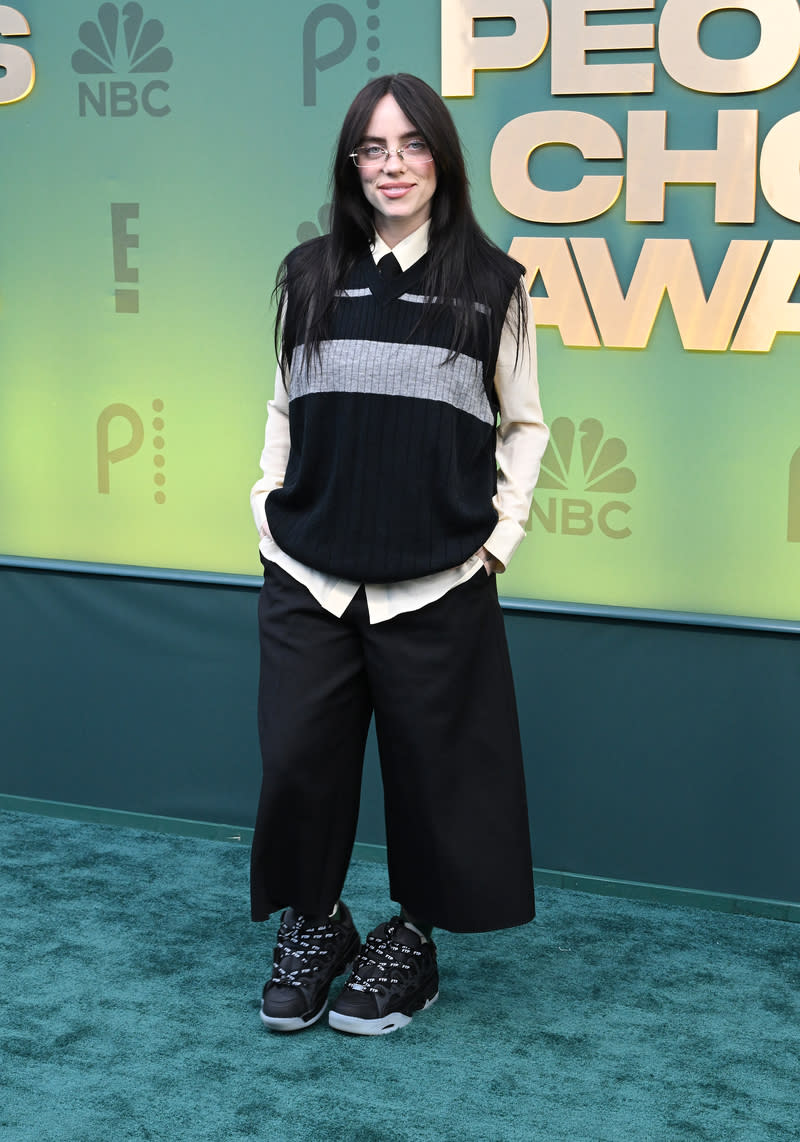 Billie Eilish at the People's Choice Awards held at Barker Hangar on February 18, 2024 in Santa Monica, California.