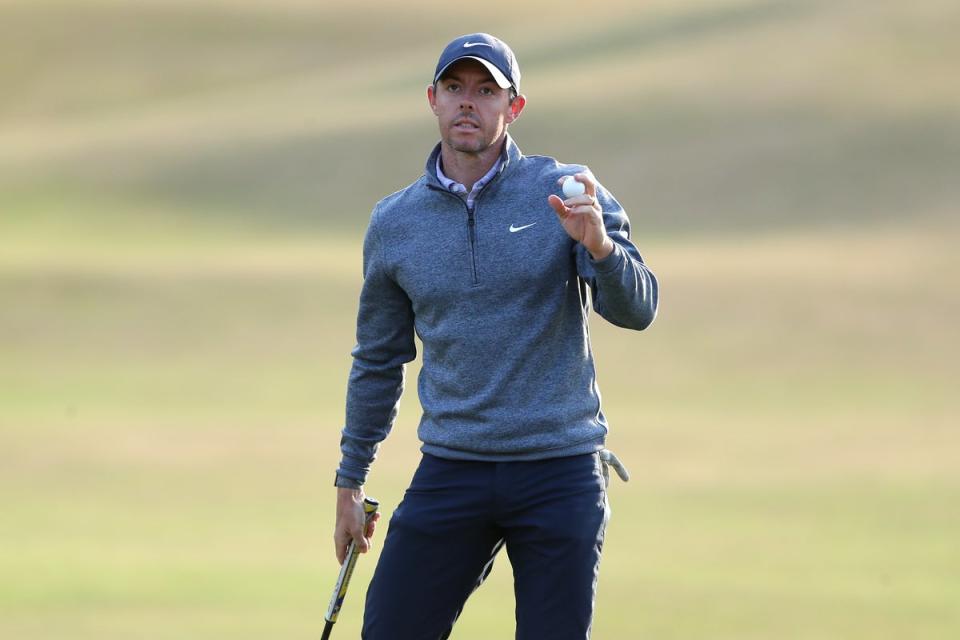 Rory McIlroy is within three of the lead (Richard Sellers/PA) (PA Wire)
