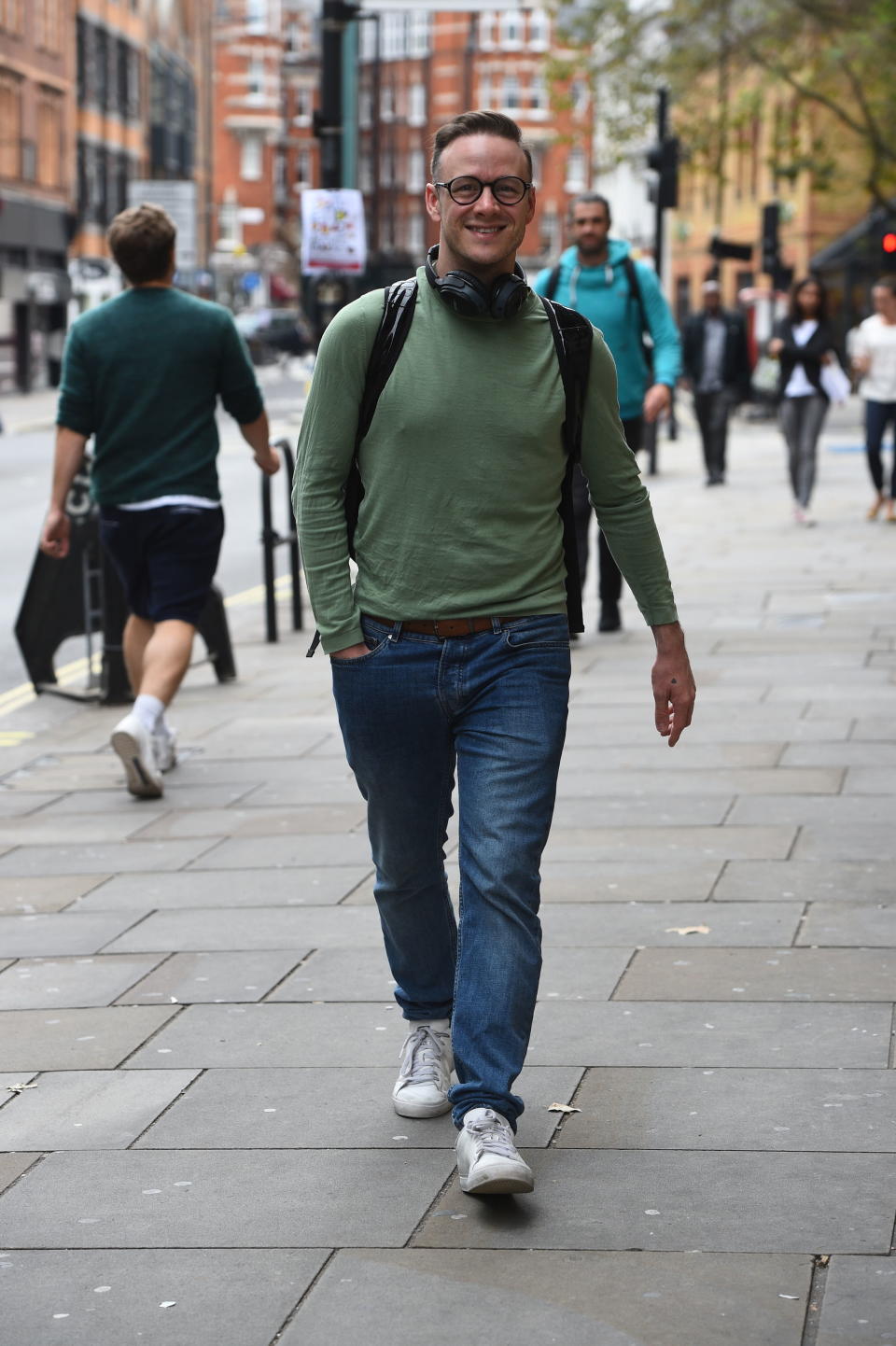 Kevin Clifton arrives at a studio in London during rehearsals for BBC's Strictly Come Dancing.