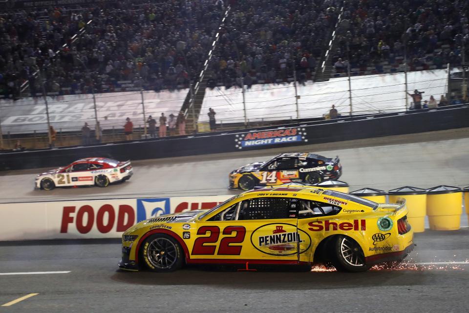 Joey Logano's night ended prematurely at Bristol on Saturday, after he was collected in a crash involving Corey LaJoie. The bad finish knocked the defending champ out of the NASCAR playoffs. Which of the favorites will be upset in the Round of 12?