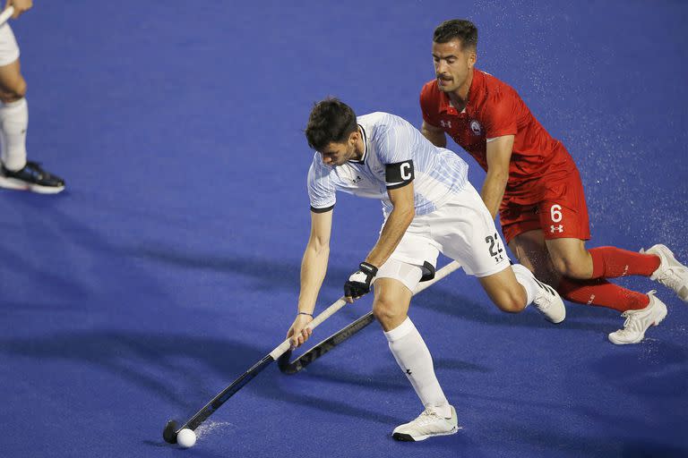 Matías Rey, en acción durante la final ante Chile, un partido que se complicó demasiado