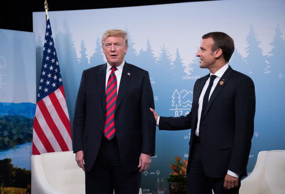 Macron bracing Trump for what's to come.