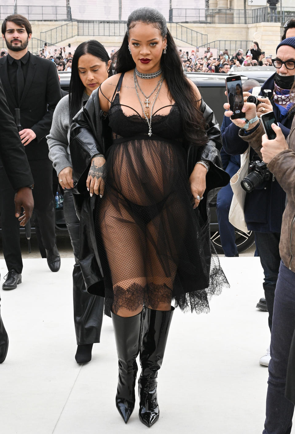 Rihanna Wears a Sheer Number in Paris