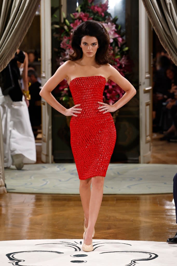 Kendall Jenner at the Schiapparelli show