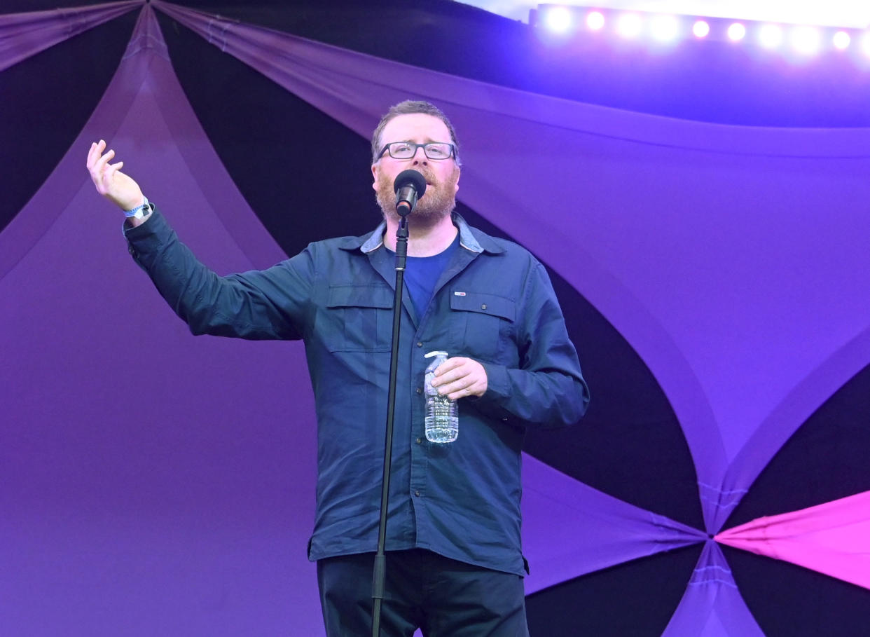 Frankie Boyle told audiences at Latitude Festival that he wasn't convinced by comedians who complain about 'cancel culture'. (Getty)