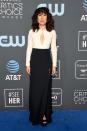 <p>Sandra Oh stunned in a monochrome dress. Source: Getty </p>