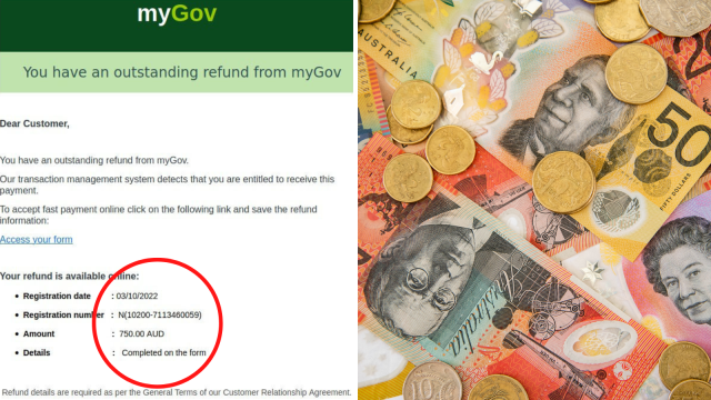 Warning Over 750 ‘mygov Refund Email 