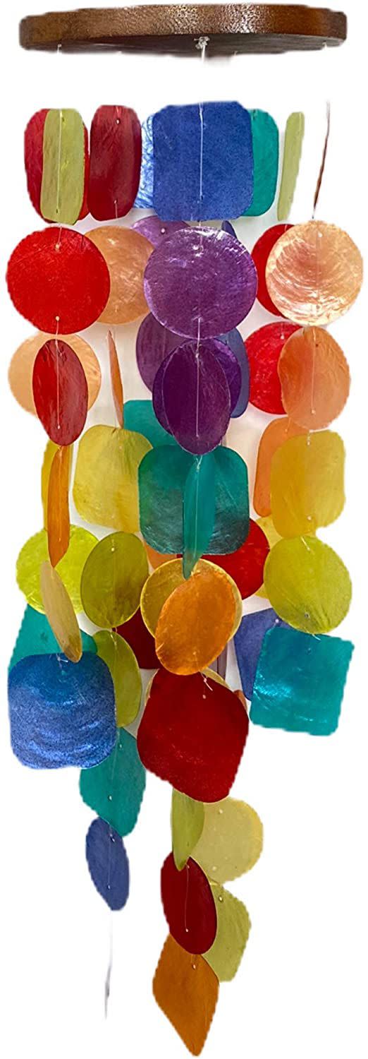 Circles and Squares Capiz Wind Chime