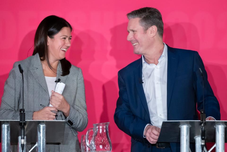 Lisa Nandy and Sir Keir Starmer (Danny Lawson / PA)