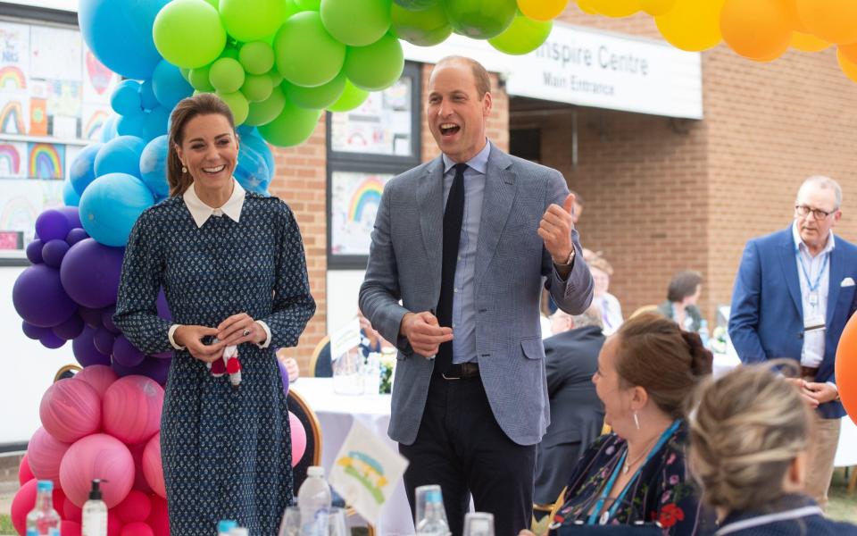 Kate and William at the party - Getty