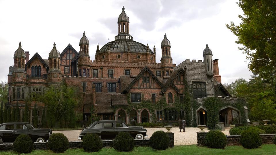 For the exterior of Ardham Lodge, the house was enlarged and the glass dome added in post-production.