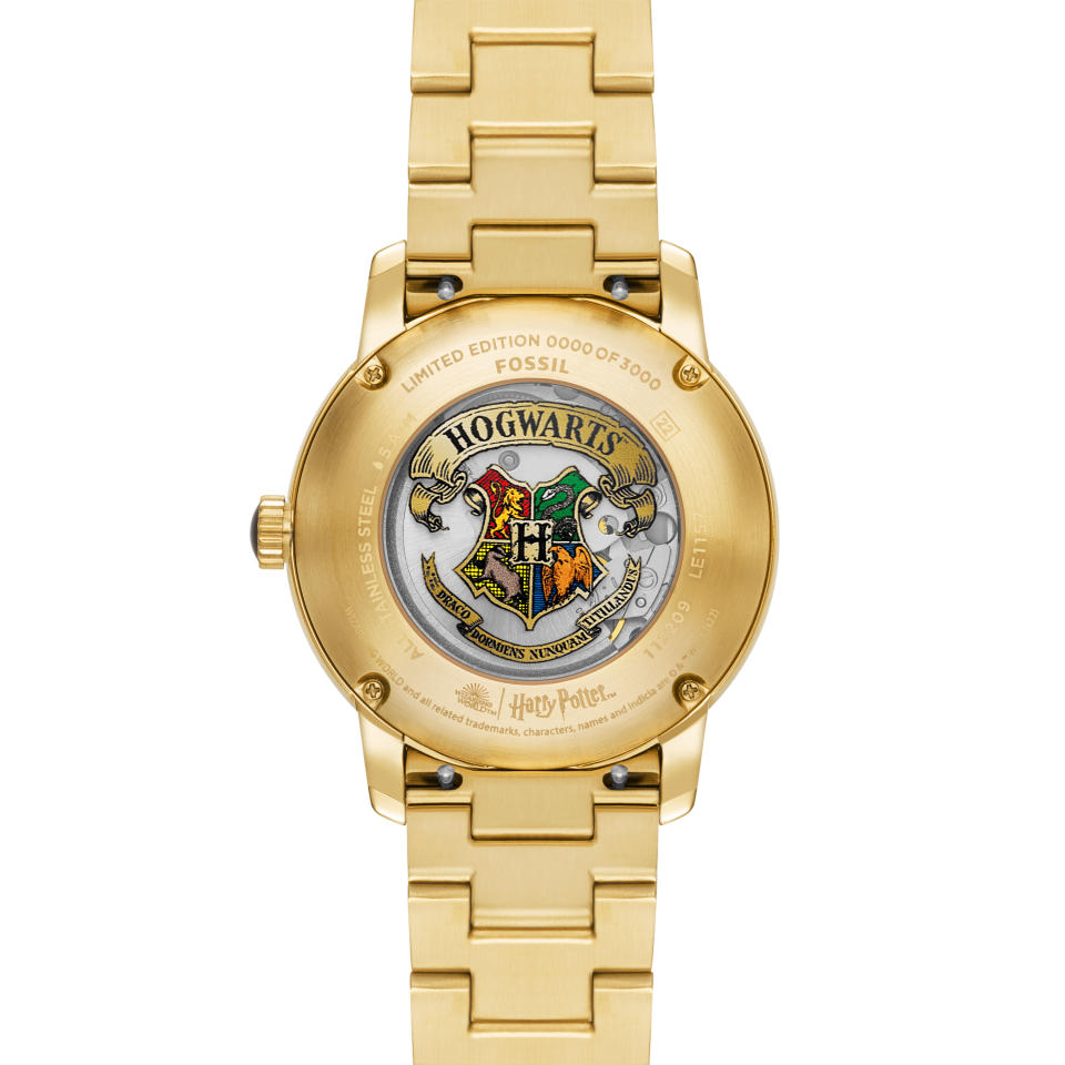 Harry Potter Fossil Heritage Gold Watch caseback