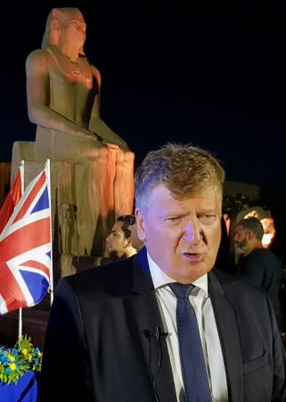 Ivan Surkos, Head of European Union Delegation to Egypt, is seen in the Egyptian Museum garden in Cairo