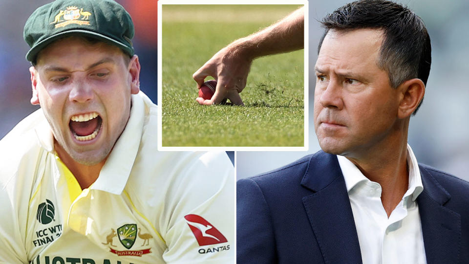 Aussie cricket great Ricky Ponting has slammed India's Shubman Gill for questioning the umpires over Cam Green's catch in the WTC final. Pic: Getty