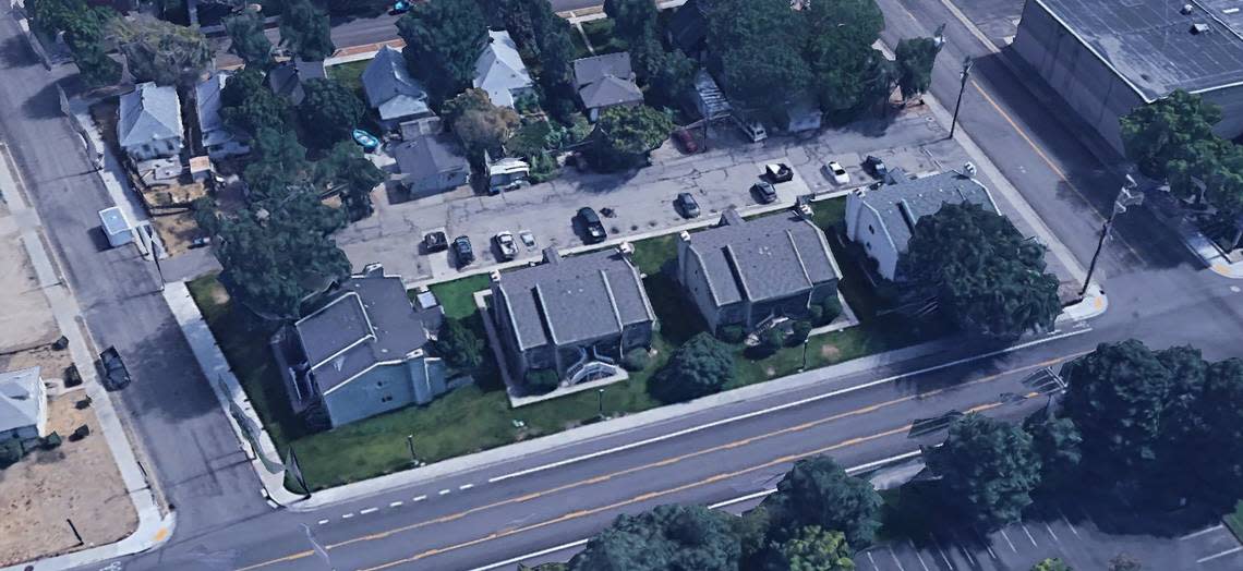 These four buildings with existing, affordable apartments sit along River Street between 11th and Ash streets in downtown Boise.