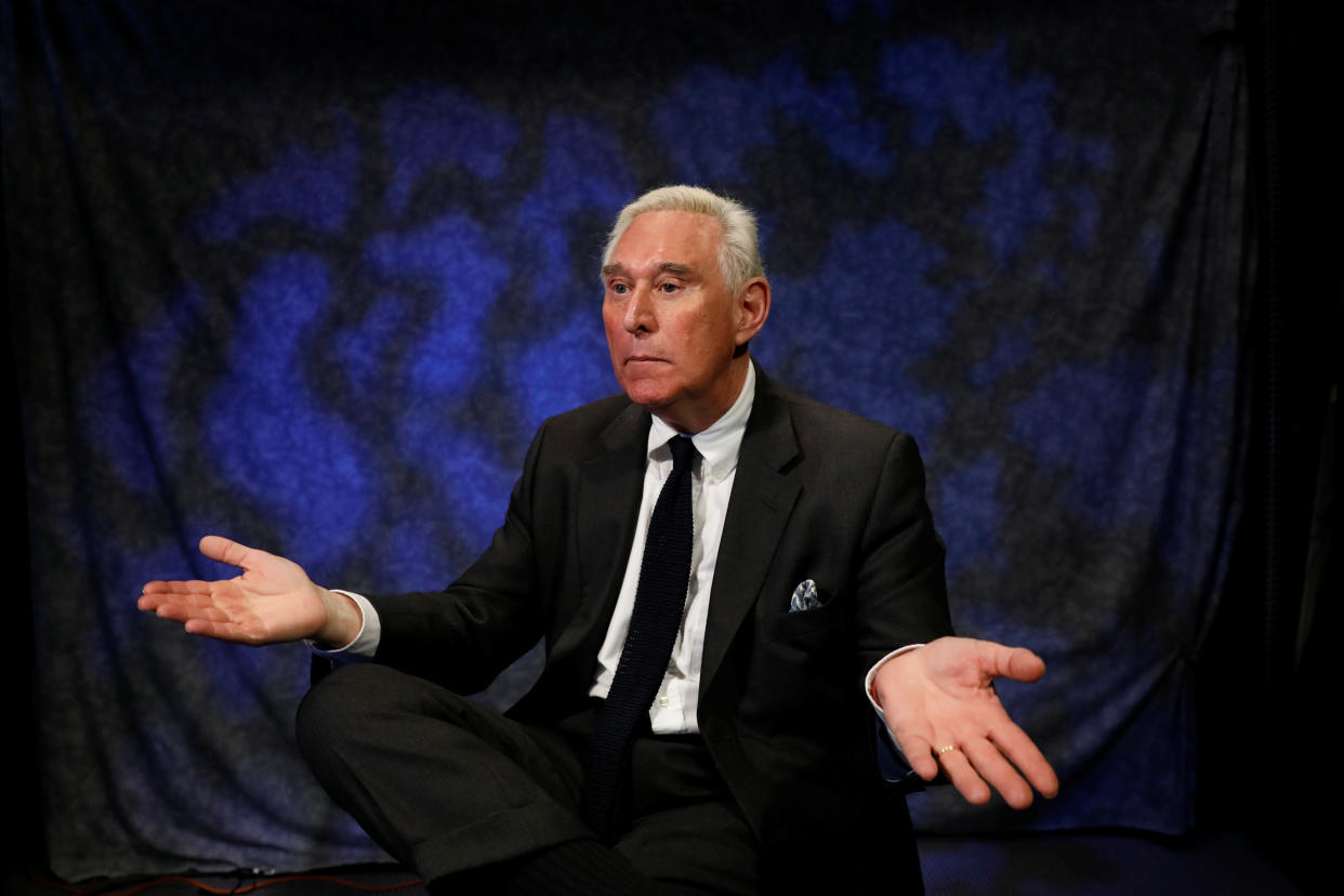 Political adviser Roger Stone during an interview in 2017. (Photo: Brendan McDermid/Reuters)