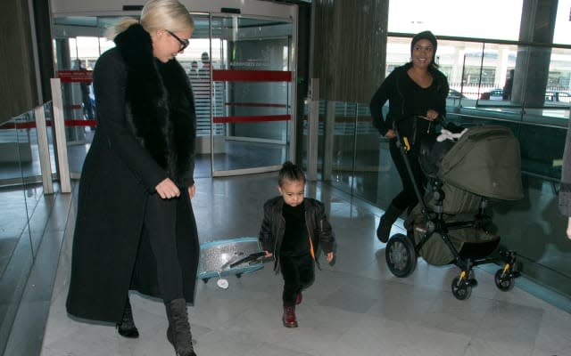 Kim Kardashian West and North West Sighting at Charles-de-Gaulle Airport