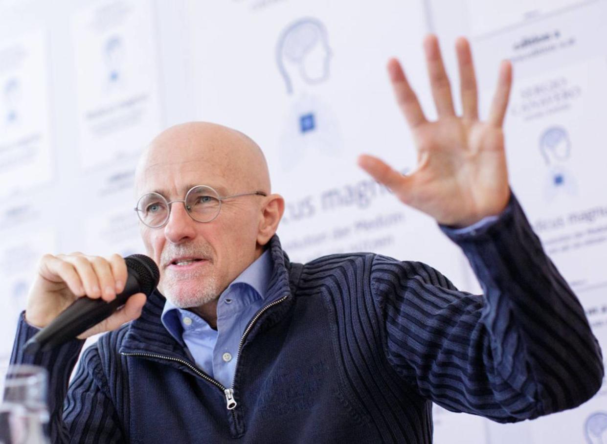 Sergio Canavero takes on his critics during a news conference in Vienna on Friday: EPA