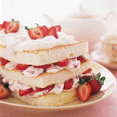 Strawberry-Angel Food Layer Cake