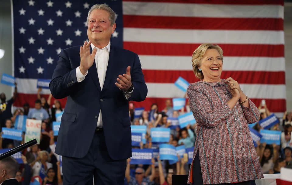 Gore believes if Hilary Clinton had claimed election victory last year, the US would be closer to solving this “existential threat to our future”. Source: Getty