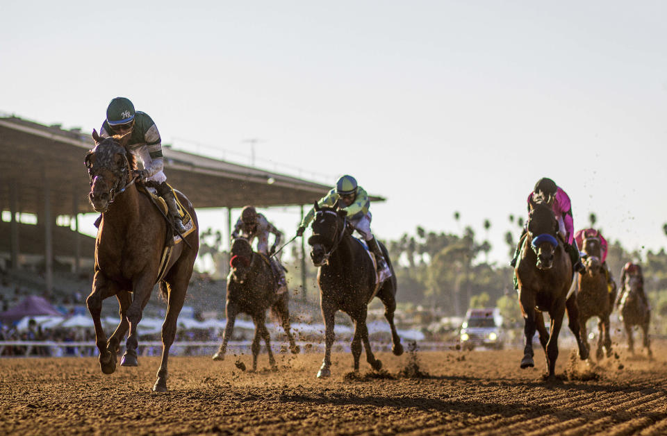 Accelerate goes through the gears to beat West Coast at Santa Anita