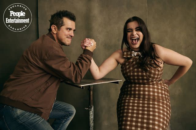 <p>Robby Klein/Contour by Getty</p> John Leguizamo and Barbie Ferreira of 'Bob Trevino Likes It'