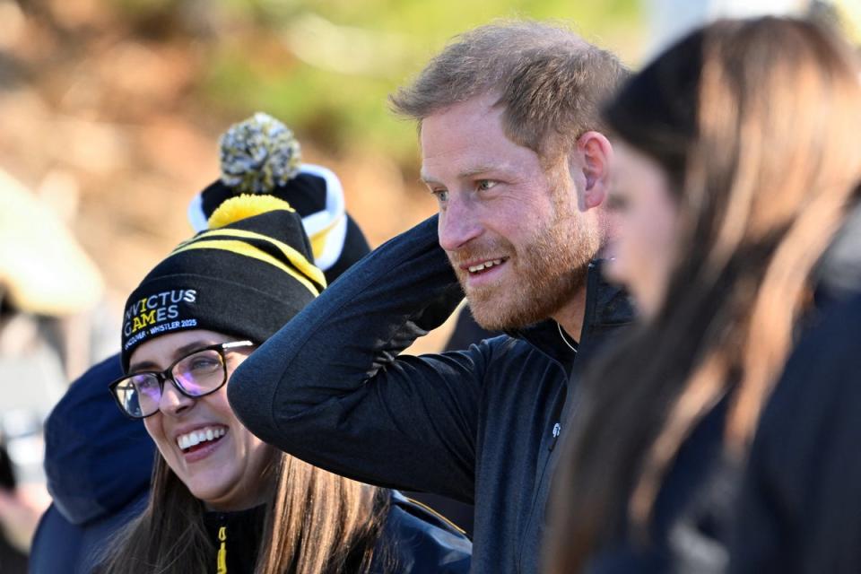 The Duke visits the Whistler Sliding Centre for a training camp for the Invictus Games being held next year (Reuters)