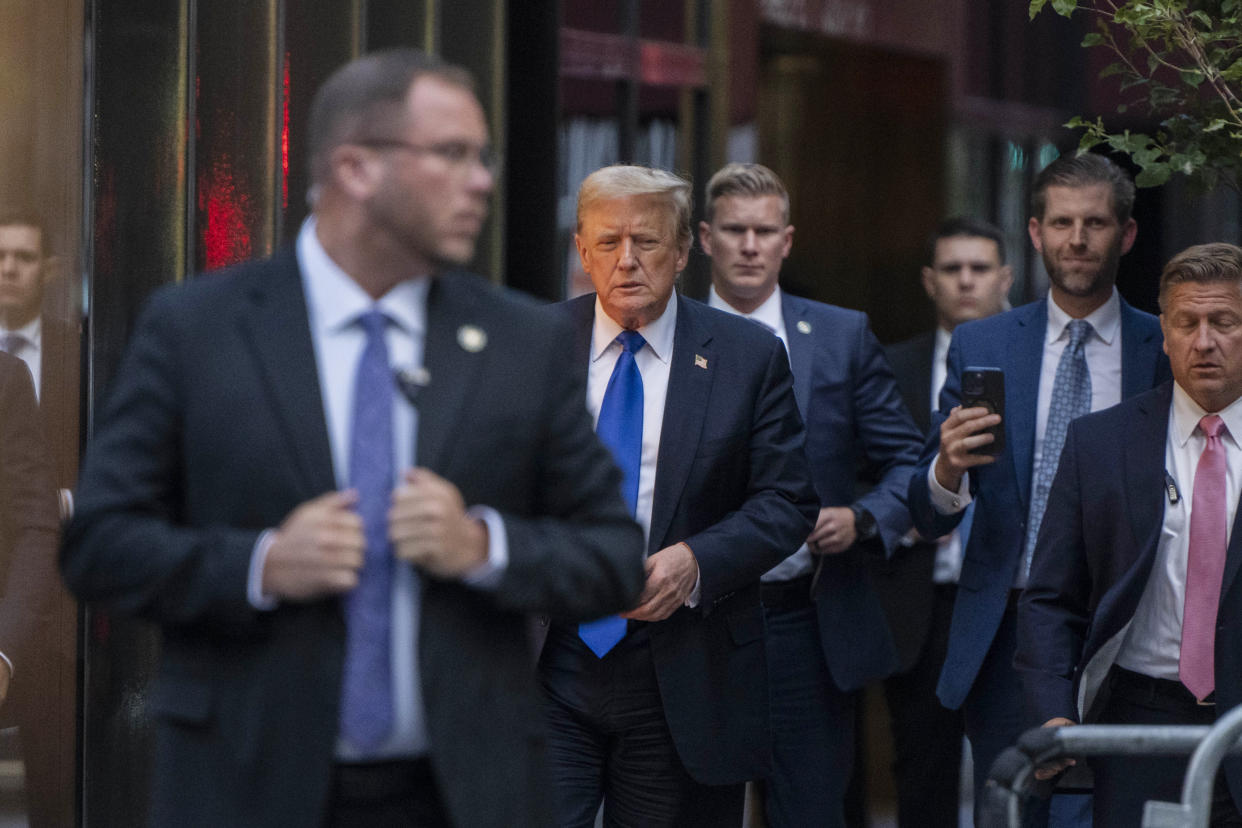 Former President Donald Trump outside Trump Tower after his felony convictions in Manhattan, May 30, 2024. (Hiroko Masuike/The New York Times)