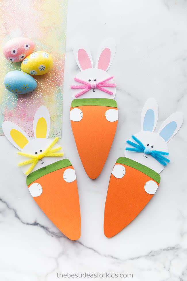 easter bunny carrot diy easter cards