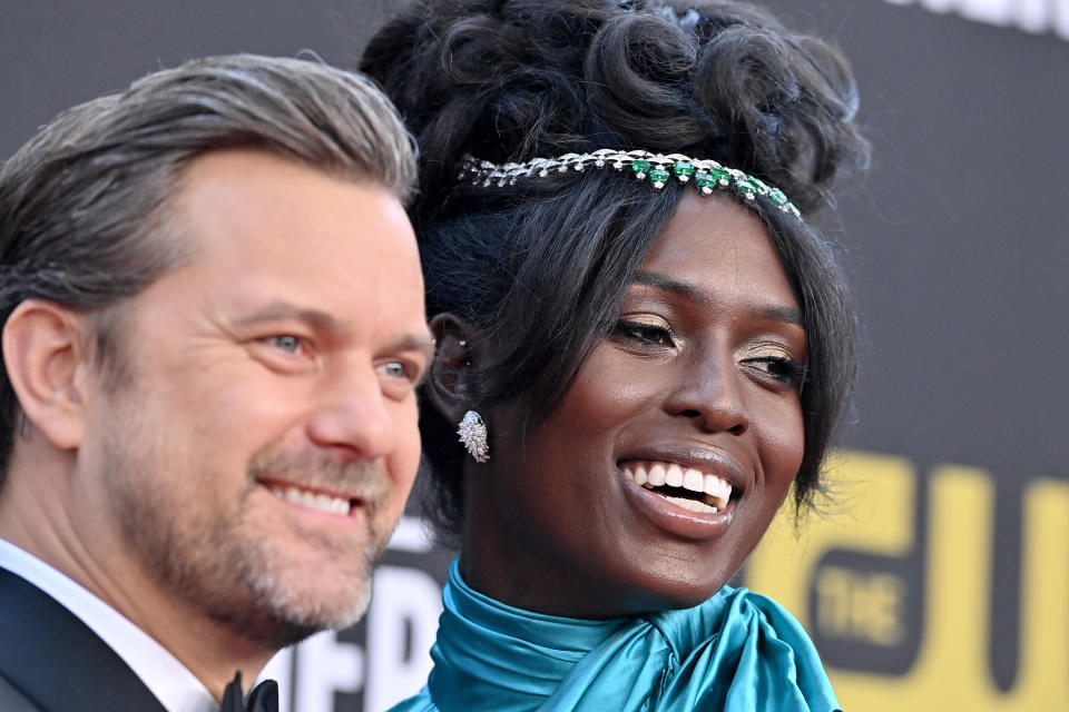 Close-up of Jodie and Joshua smiling