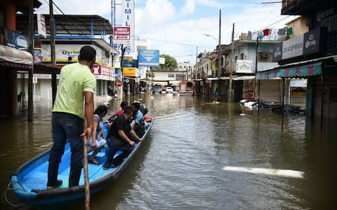 Flooding caused by Nate in Minatitian, south Veracruz, Mexico - Credit: EPA