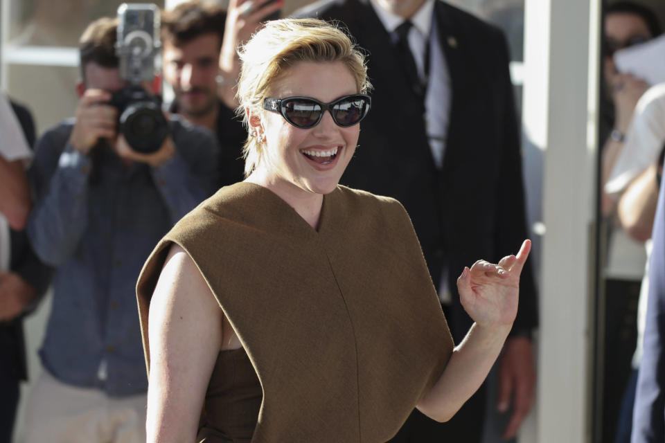 President of the jury Greta Gerwig (American film Director, Script Writer, Actress), Jury of the Cannes Film Festival, first dinner at the Hotel Martinez, the day before the opening of the 77th edition of the Festival. La Croisette, Cannes FRANCE - 13/05/2024//SYSPEO_sysA005/Credit:SYSPEO/SIPA/2405140040 (Sipa via AP Images)