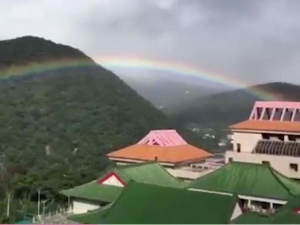 ‘Record-breaking’ rainbow seen in Taiwan for nine hours