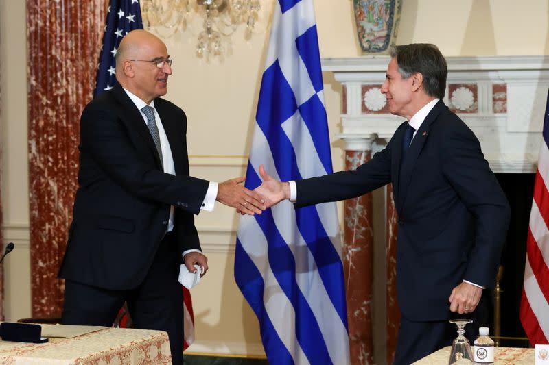 U.S. Secretary of State Blinken and Greece’s Foreign Minister Dendias hold meetings in Washington