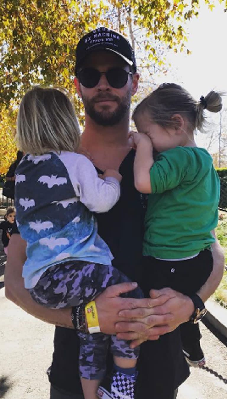 Chris Hemsworth y Elsa Pataky , amorosos cpn sus hijos