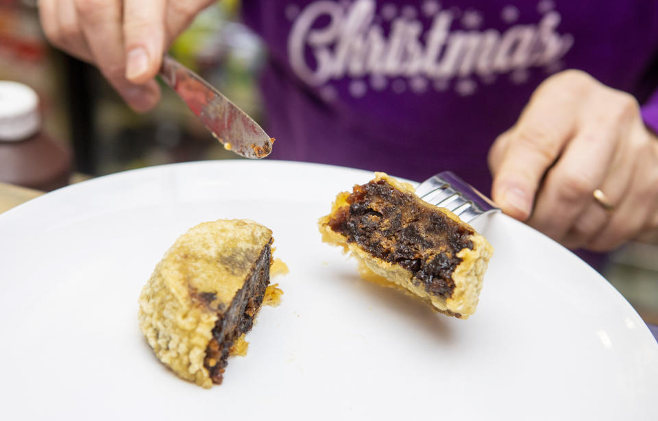 The individiaul deep-fried Christmas puddings contain 400 calories a piece. [Photo: SWNS]