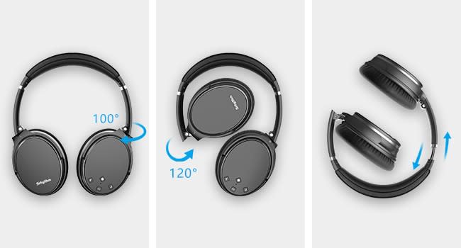 NiceComfort's unique, foldable and ultralight 180g headphones. (PHOTO: Amazon)