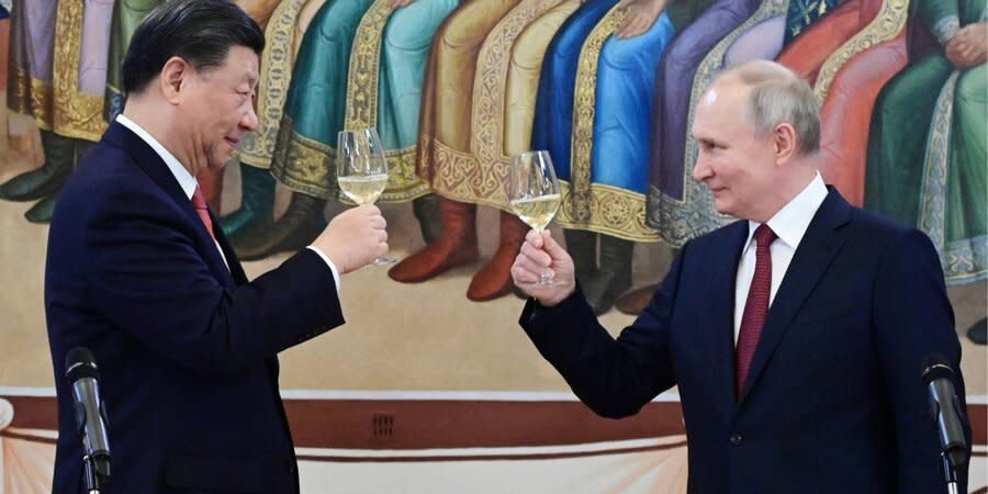 Xi and Putin at the Kremlin on March 21, 2023
