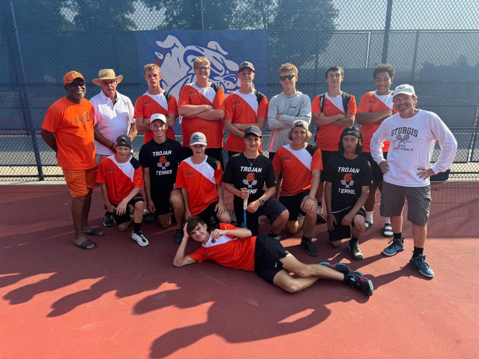 The Sturgis tennis team played in the Bulldog Invitational on Saturday in Mason.