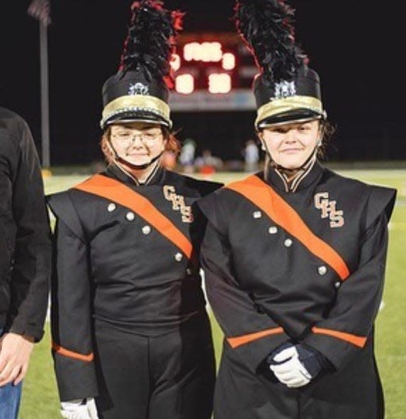 Recent Gardner High School graduates Olivia Charette, left, and Emily Shouse will be among the members of the 2022 John Philip Sousa National High School Honor Band, which will be performing at Monument Park on Monday, June 27.