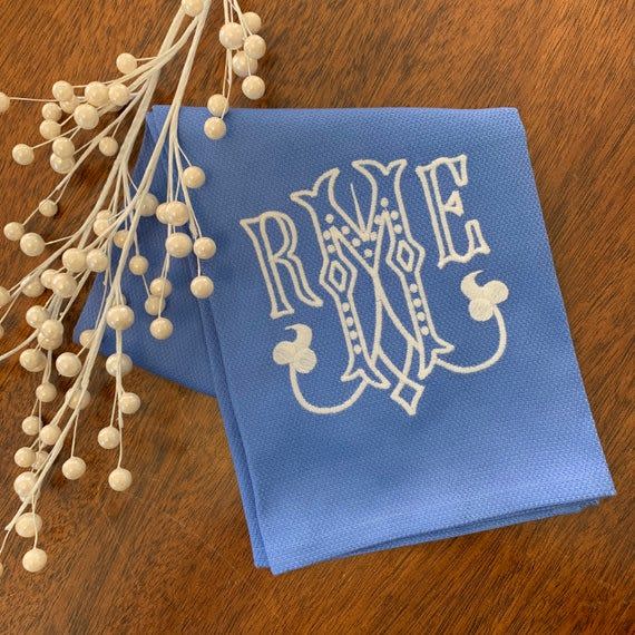 Monogrammed Cotton Color Hand Towel