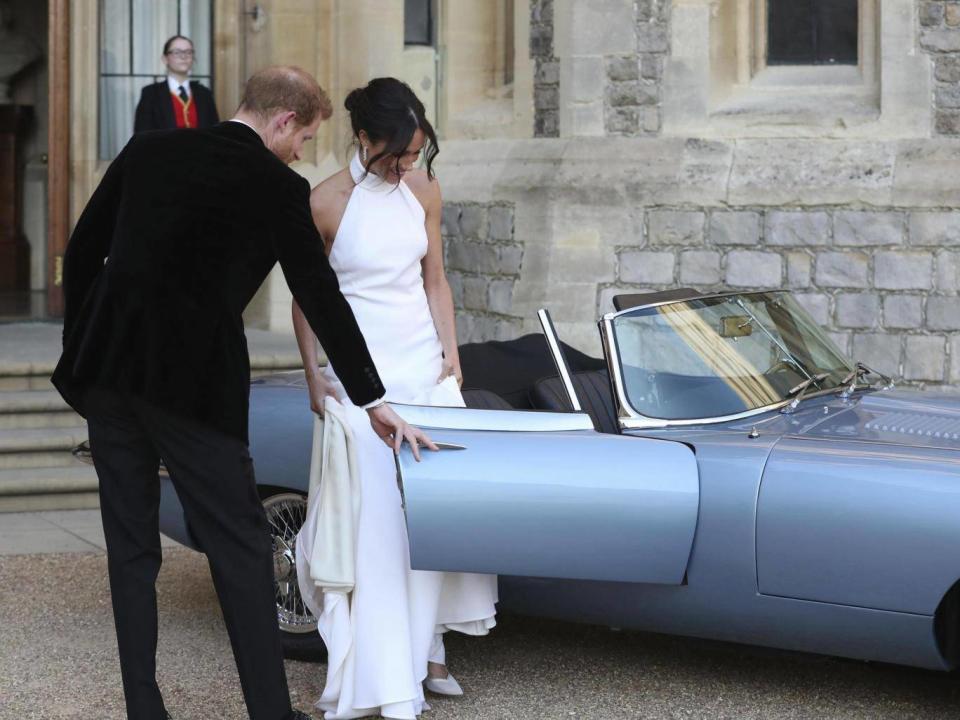 The Duke of Sussex held the door open for his new wife (AP)