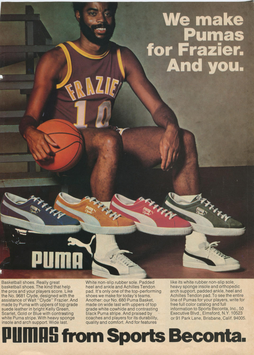 An early ad from Puma featuring Walt Frazier. - Credit: Courtesy