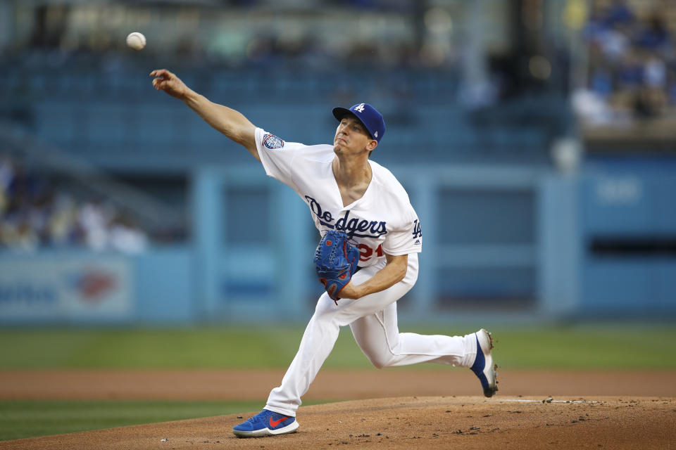 Walker Buehler, the Los Angeles Dodgers right-hander, the rookie, will pitch Monday afternoon at Dodger Stadium against the Colorado Rockies. (AP)