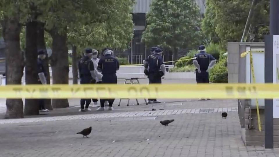 東京新宿20歲女子遭刺死現場。（圖／翻攝自TBS NEWS DIG Powered by JNN）