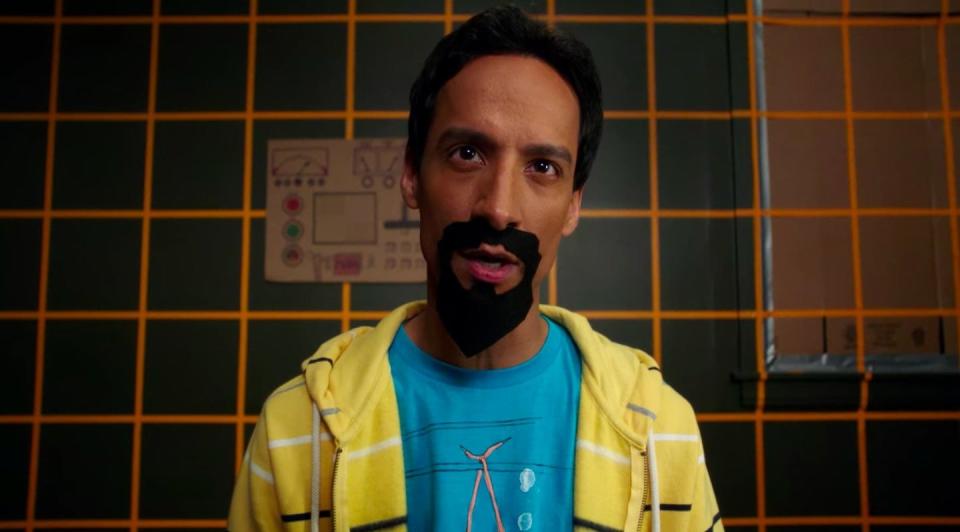 Evil Abed sitting in the Dreamatorium in "CommunitY"