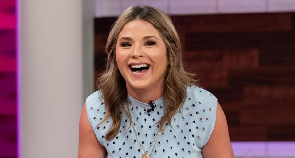 Jenna Bush Hager laughing on her show &#x002013; she has revealed that she didn&#39;t wear underwear during a recent dinner with King Charles. (Getty Images)